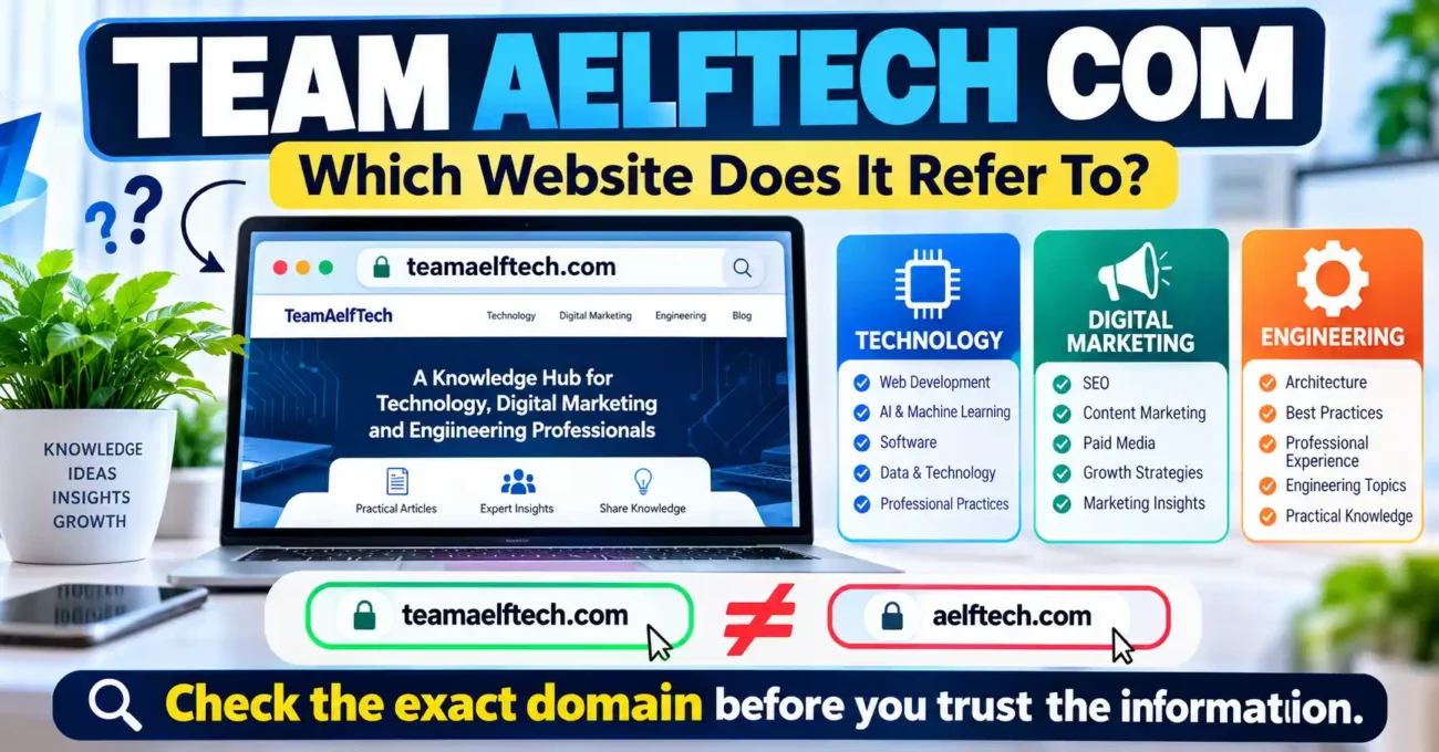Team Aelftech Com website guide comparing TeamAelfTech com and Aelftech com