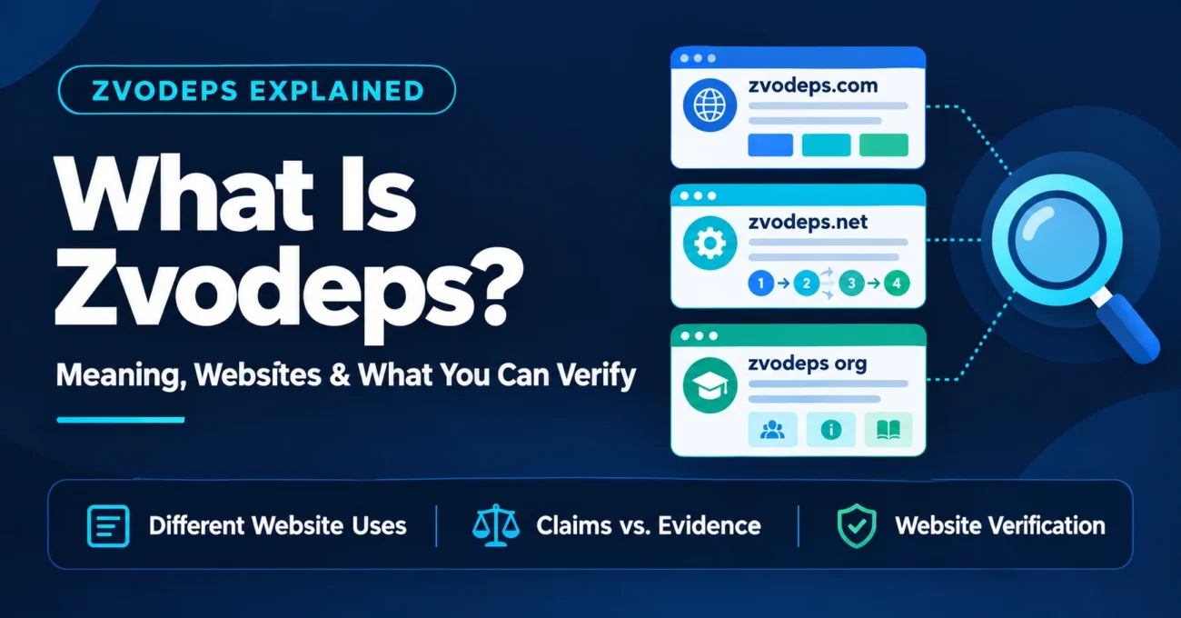 Comparison infographic showing the different stated uses of Zvodeps com, Zvodeps net, and Zvodeps org.
