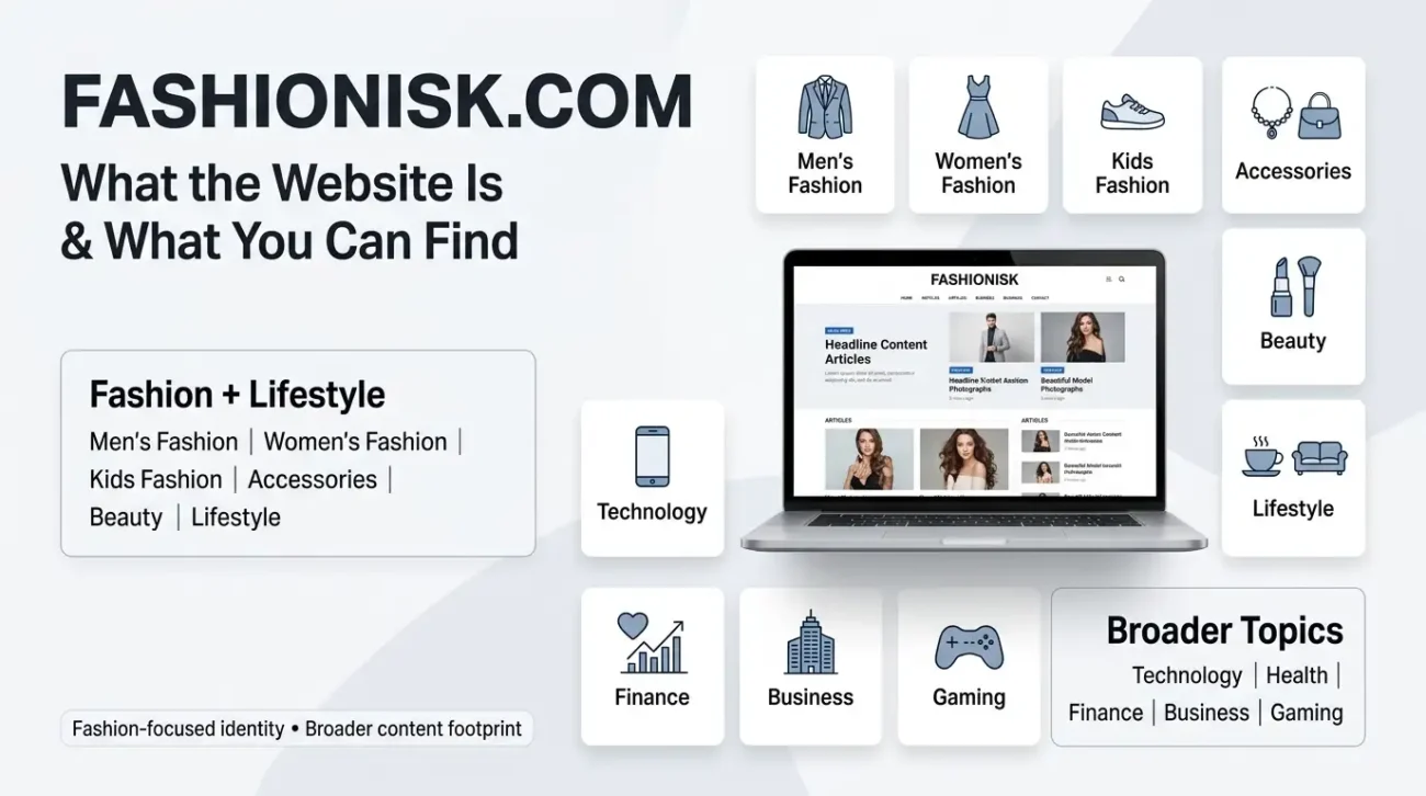 Fashionisk.com website showing fashion, lifestyle, and broader content topics