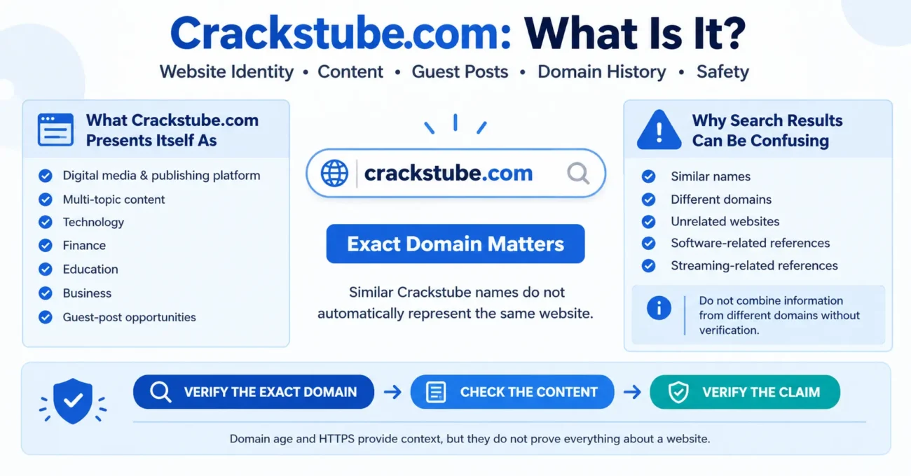Crackstube com website identity and safety verification guide