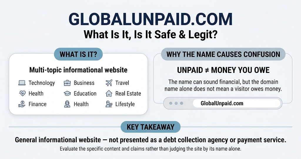 GlobalUnpaid.com informational website explained with topics and key details