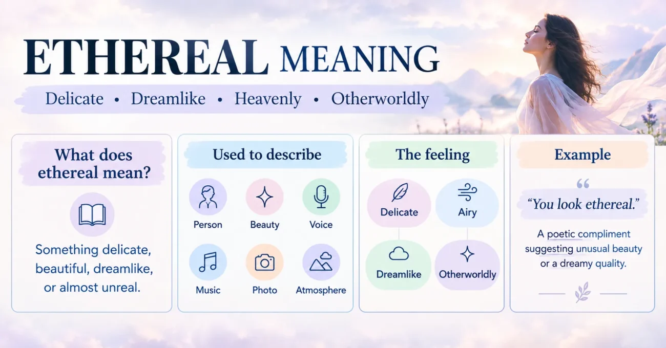 Ethereal meaning explained with definition, uses, and examples