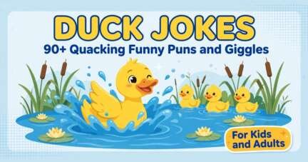 Duck jokes collection with quacking puns and giggles for kids and adults