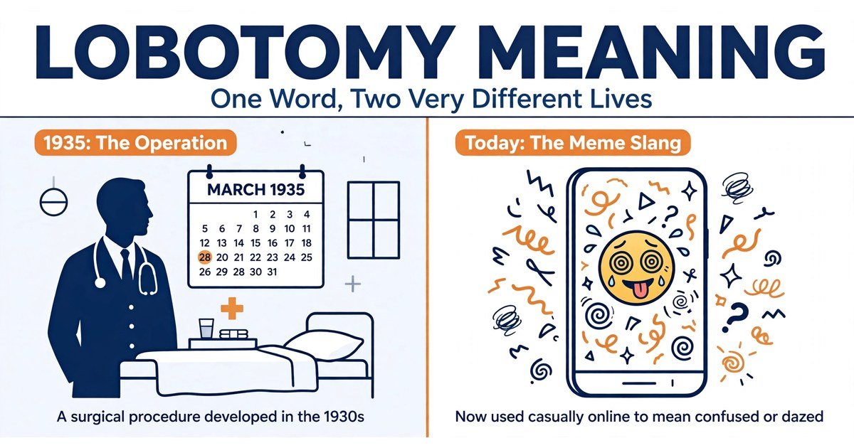 Lobotomy meaning explained: the historic brain operation on one side and modern meme slang on the other