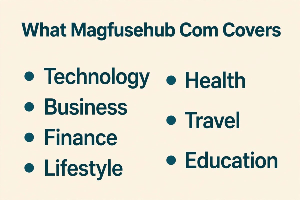 What magfusehub com covers - technology, business, finance, lifestyle, health, travel and education