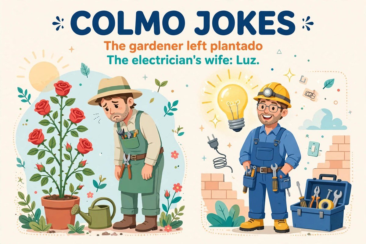 Colmo Spanish jokes in Spanish about a gardener and an electrician