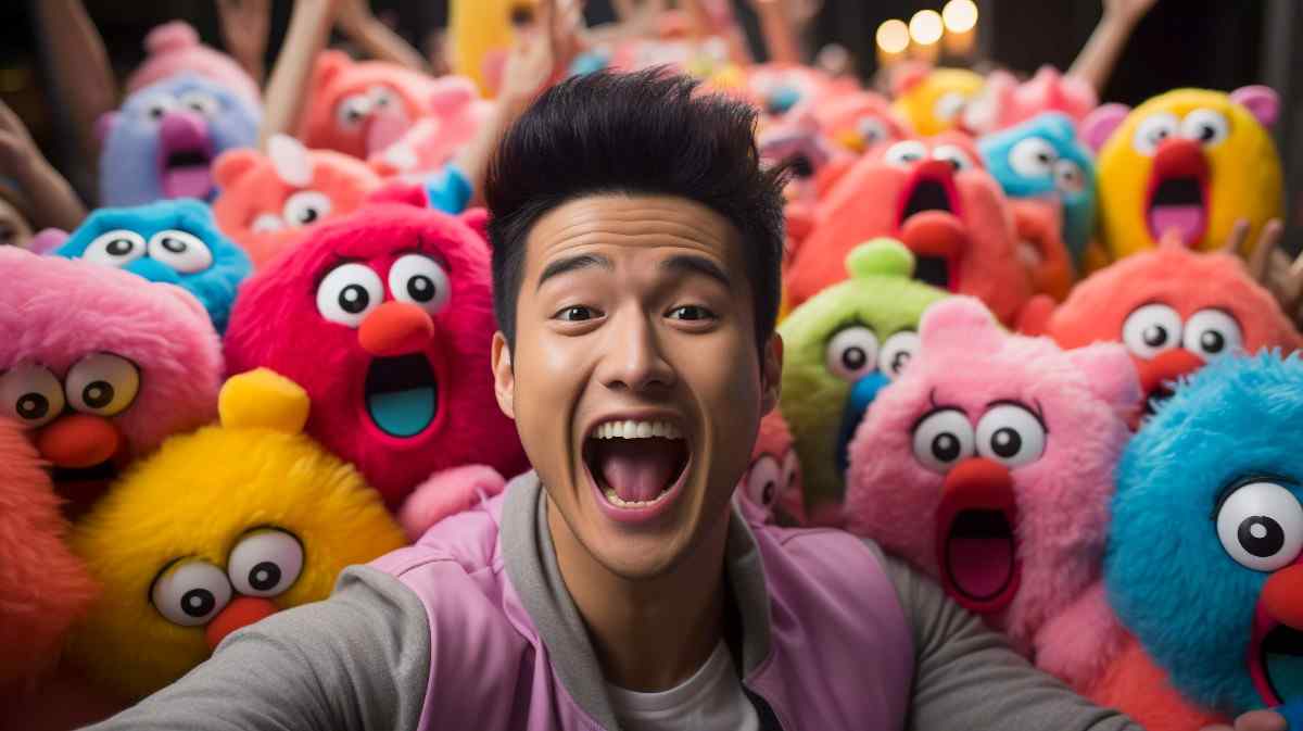 A funny and colorful image symbolizing 50+ hilarious riddles that make you think and laugh out loud.