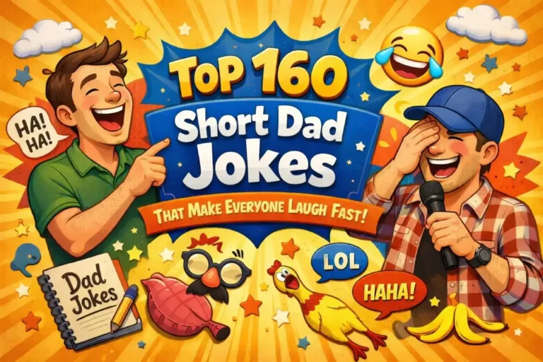 Top 160 short dad jokes that make everyone laugh fast illustrated with funny dad characters